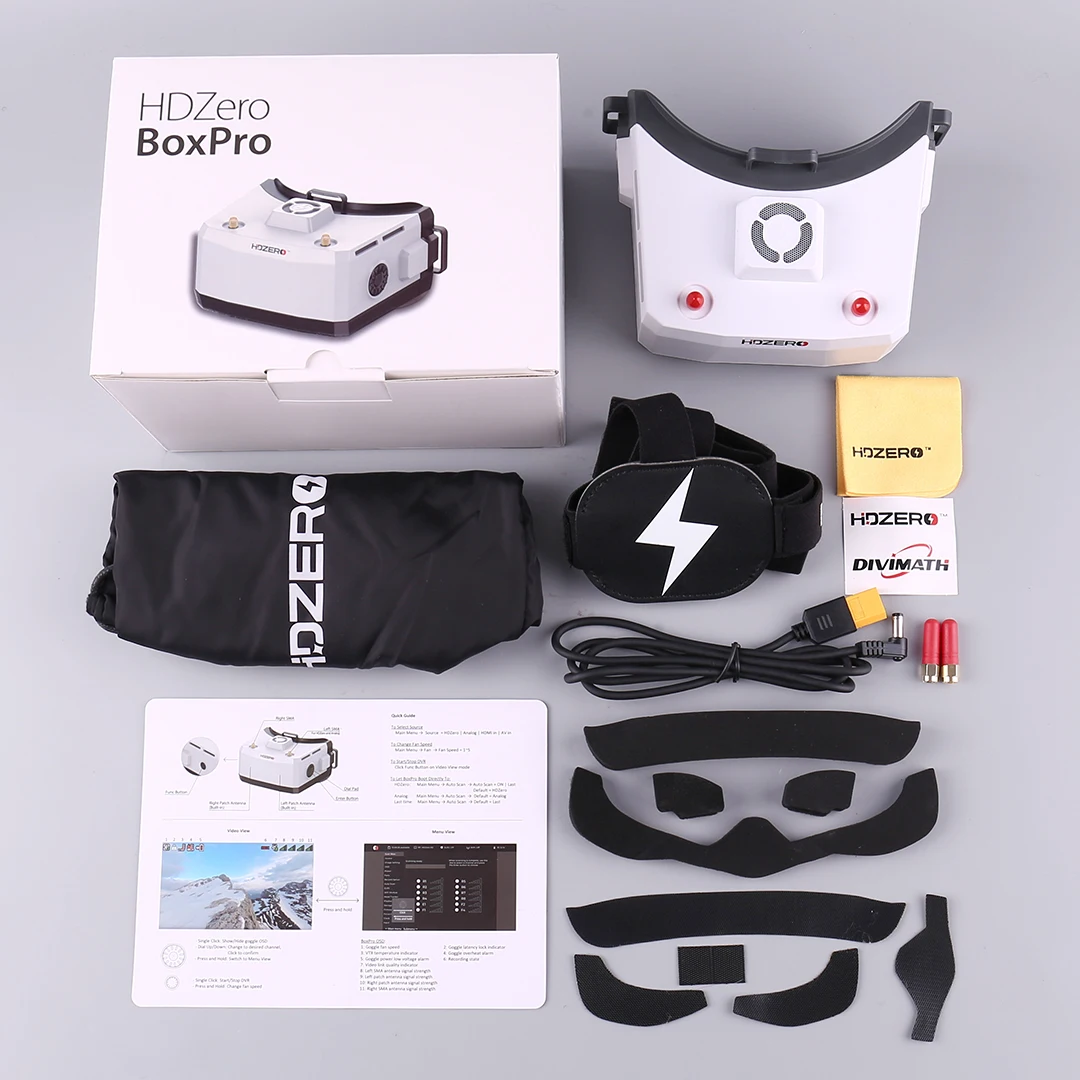 

HDZERO BOXPRO цифровые/аналоговые очки для век FPV Traverse БПЛА на голову с низкой задержкой DVR