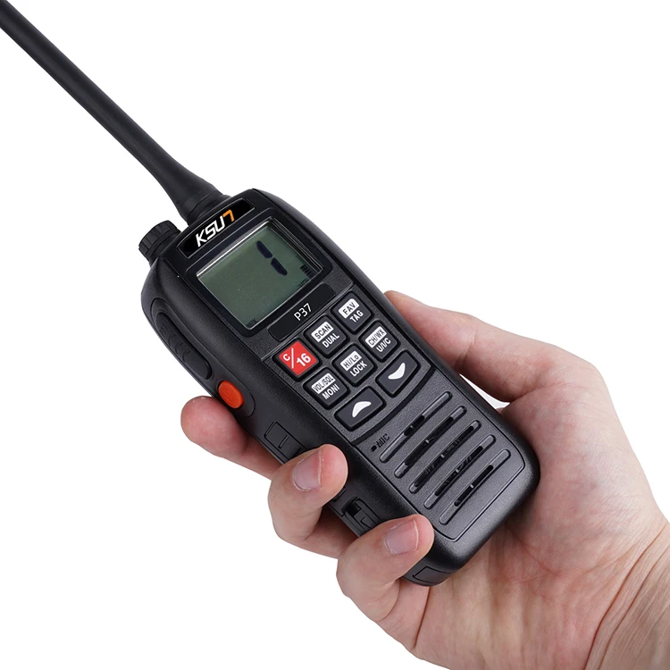 P37 Marine 2 Way Radio USB IPX7 Waterproof VHF Intercom PTT Long Range Maritime Walkie Talkie