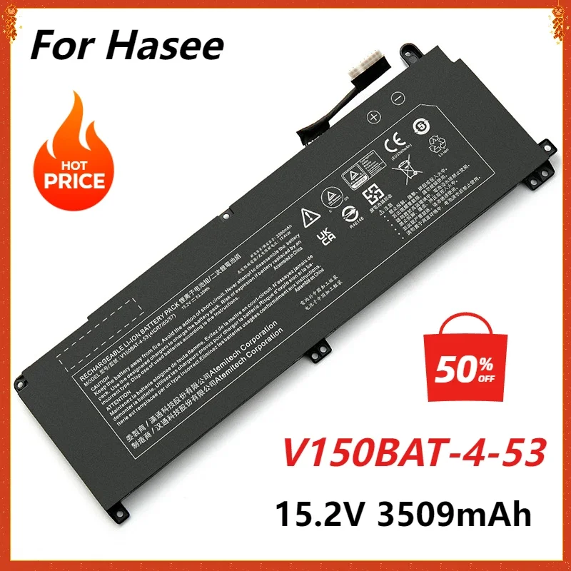 New V150BAT-4-53 Laptop  Battery for Hasee Z8 G8 DA5 DA7NP CV15S02 Z8-DA7NP DA7NT CV15S02 G8-DA7NT V150BAT-3-41