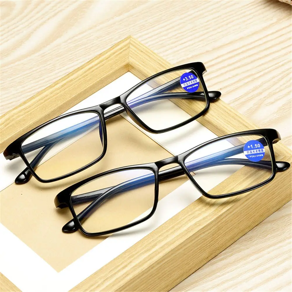 

Men Women Vintage Portable Reading Glasses Eye Protection Anti-Blue Light Eyeglasses Ultra Light Frame