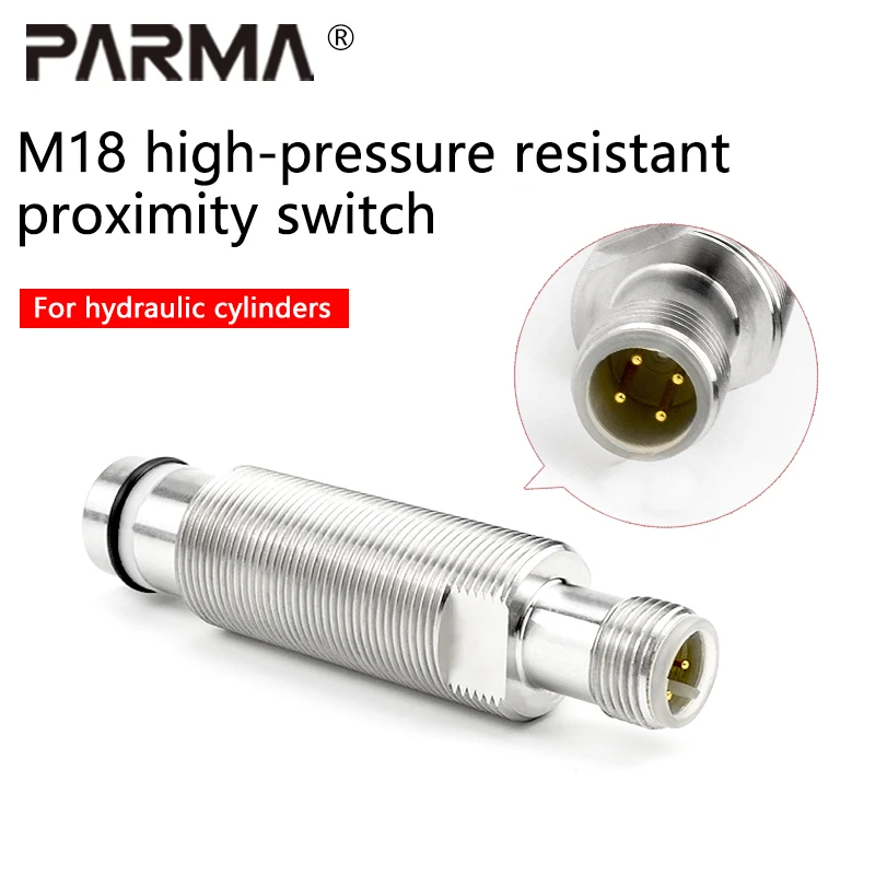 

M18 high-pressure resistant proximity switch sensor hydraulic cylinder with four-pin aviation plug connector type