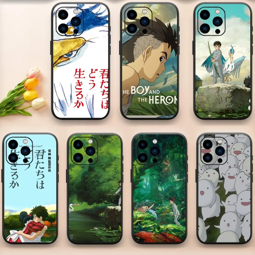 The Boy and the Heron Phone Case For iPhone 13 14 15 11 12 Mini Pro Max Transparent Shell