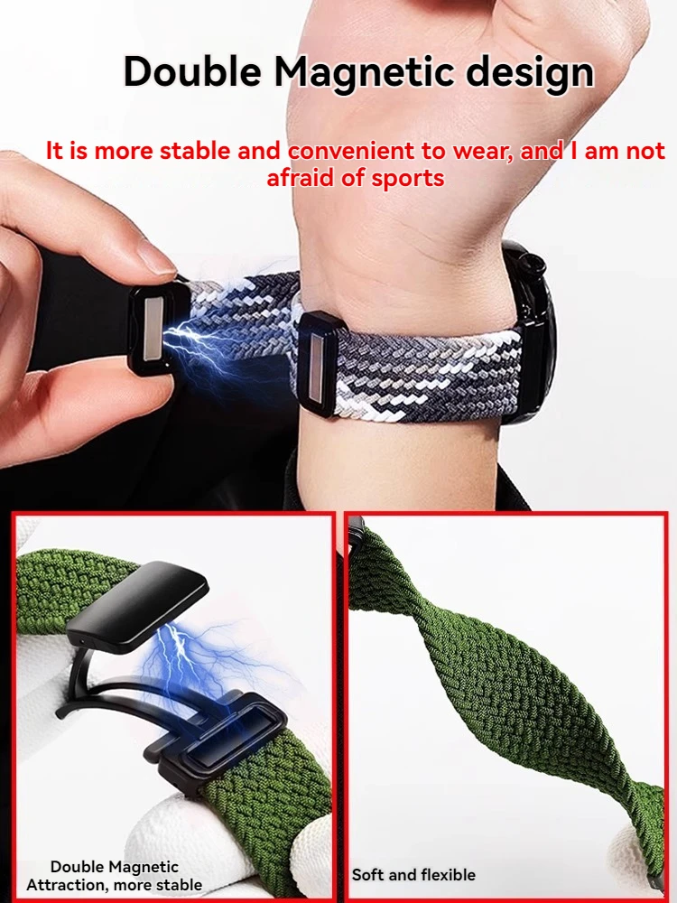 Correa de reloj GBD 200 para G-SHOCK Casio GBD-200-1A serie GBD-200RD-4 correa de nailon elástico hebilla plegable magnética accesorios para hombres