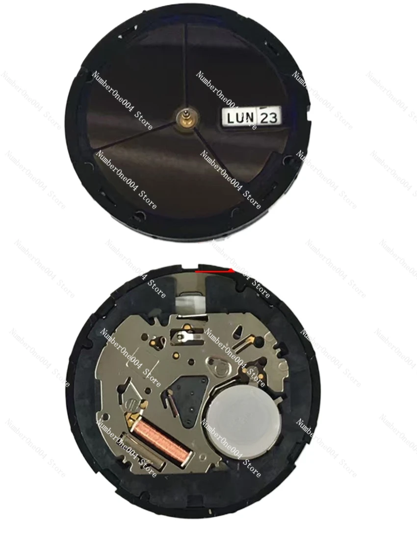 Применимо к аксессуарам часов, оригинальный кинетический кварцевый механизм VS43A с двойным календарем и батареей