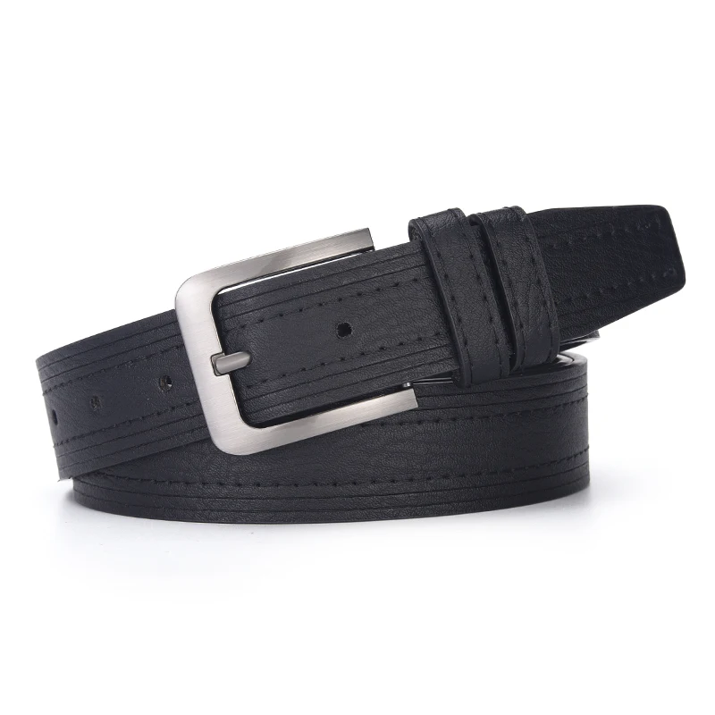 Neue männer Hochwertige PU Leder Gürtel Metall Pin Schnalle Gürtel Freizeit Business Bund Modische Männliche Zubehör Designer Gürtel – Detail 8