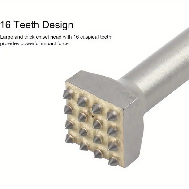 1/2Pcs Electric Pick Two Electric Hammer with Concrete Alloy Head 16 Teeth Flower Hammer for Concrete Wall Tile Repair
