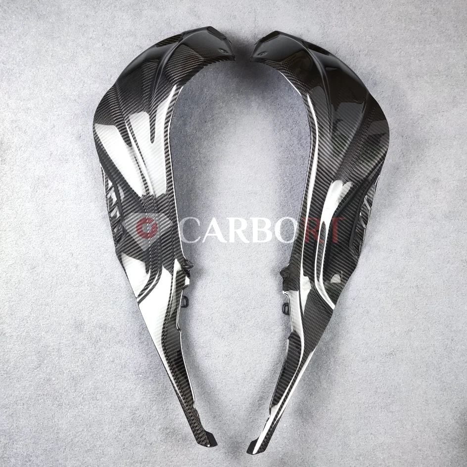 For BMW S1000RR Carbon Fiber Gas Fuel Tank Side Under Lower Cover Fairing 2019 2020 2021 2022 Shroud Cowl Protection Panel Parts