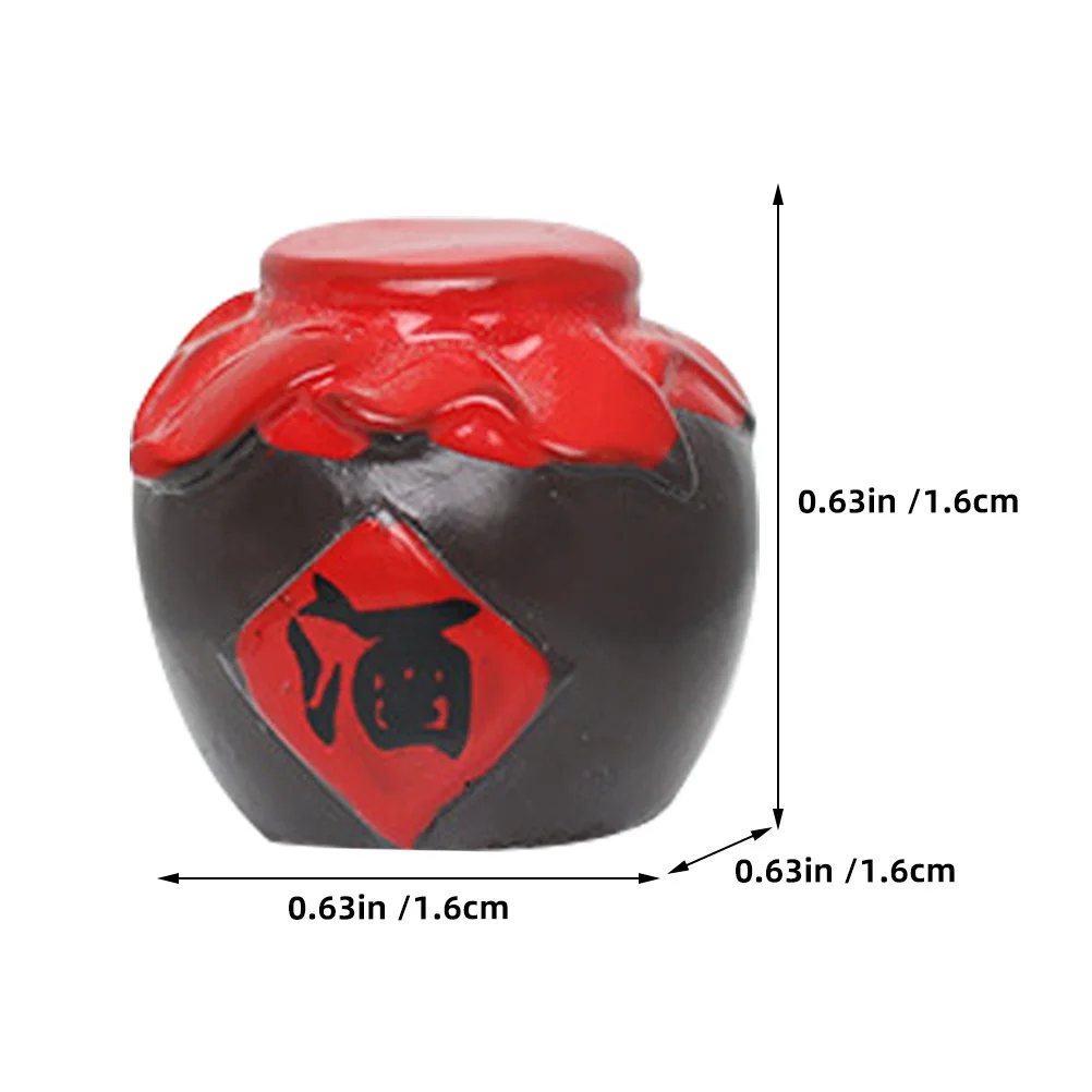 6Pcs Miniature Liquor Jar Decorations Mini Wine Jar Set for Mini House Kitchen Table Realistic Tiny Accessories