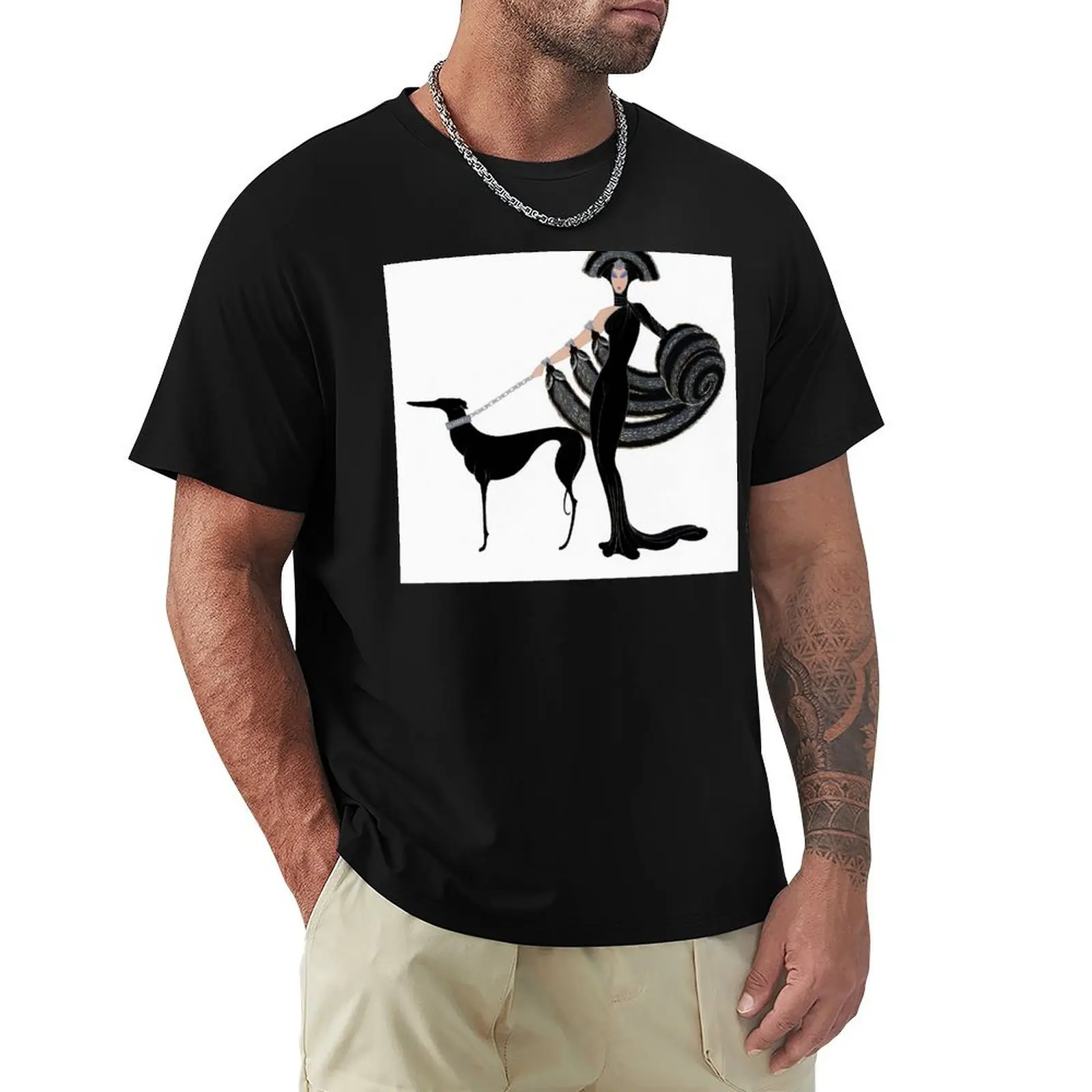 Art Deco era Haute Couture Fashion illustration T-Shirt Casual Holiday Short Sleeve Tee