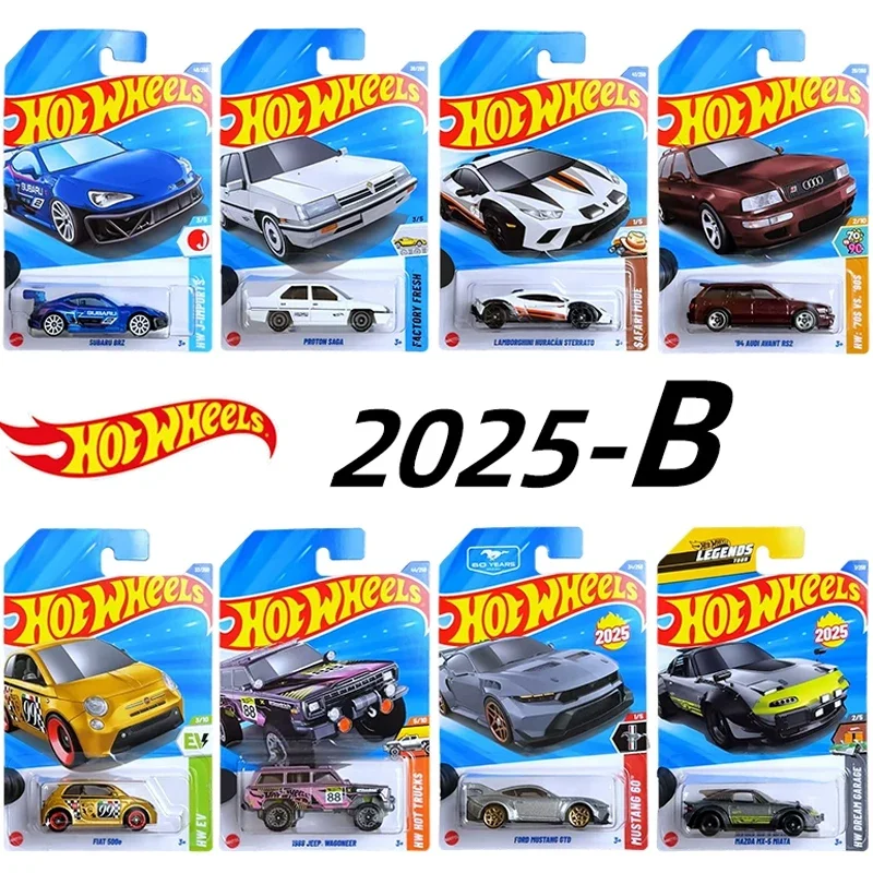 2025B Hot Wheels Car Let\'s Race Diecast 1/64 juguetes para niños Audi Mario Fiat Ford Mustang DMC Delorean Proton Saga regalo de cumpleaños