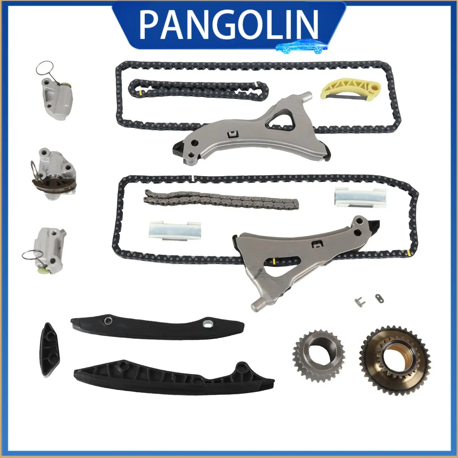 

PANGOLIN Timing Chain Kit for M278 4.7L V8 Turbo Fit Mercedes CLS550 E550 S500 SL550 W166 GLS550 GLE500 W222 W212 W221 R231
