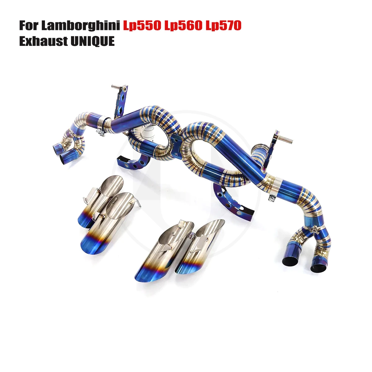 UNIQUE Designs Lamborghini Gallardo Lp550 Lp560 Lp570 V10 5.2L TC4 titanium sports Valved  Exhaust System