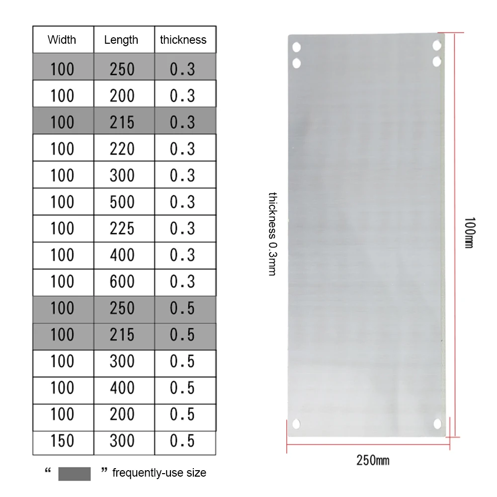 BateRpak Blank Pad Printing Machine cliche plates100x250mm,Magnetic steel sheet plate move ink pad printer part,1pcs price