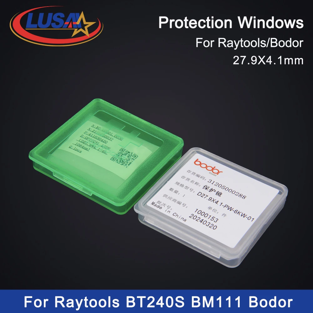 

LUSAI Raytools Original/BODOR Origina Protection Lens/Protective Windows/Mirrors 27.9x4.1mm 211LCG0037 For Raytools BT240S BM111