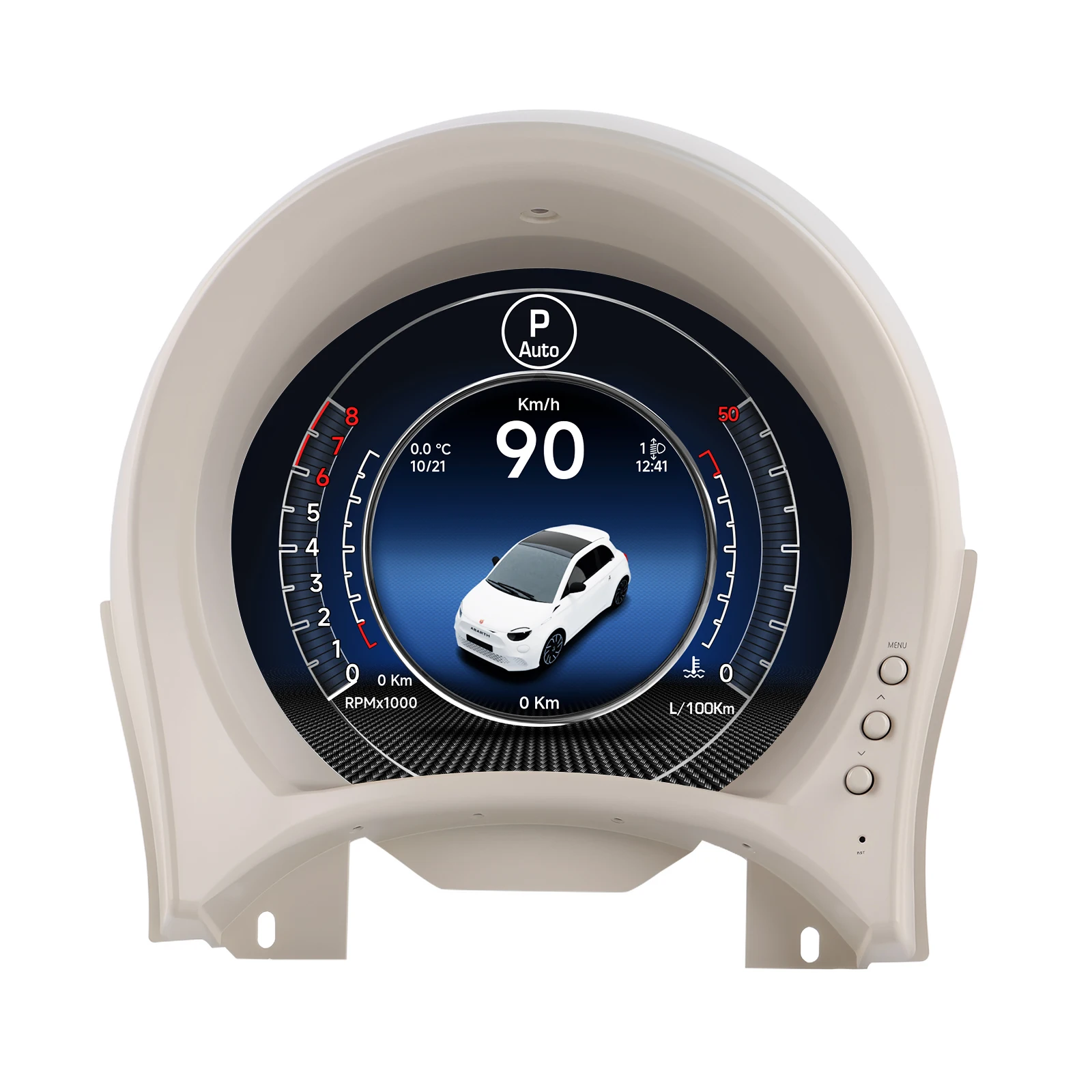 

7-дюймовая автомобильная LCD-панель приборной панели для Fiat 500 2007-2024 годов, цифровой дисплей приборной панели, спидометр, виртуальный кокпит