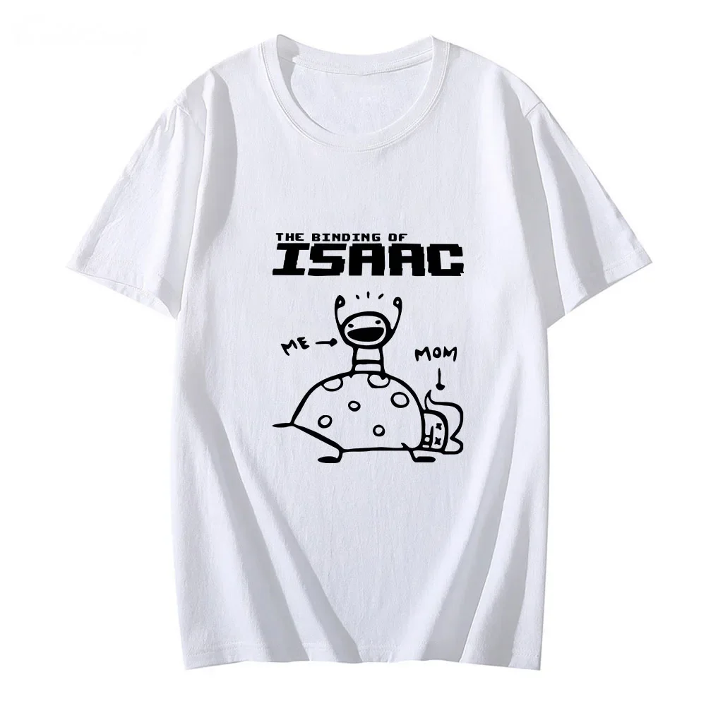 The Binding of Isaac Cartoon T-shirts Women Anime Letter Printed Tops Tees Fashion Manga Spring and Summer Slight Strech Y2K Top