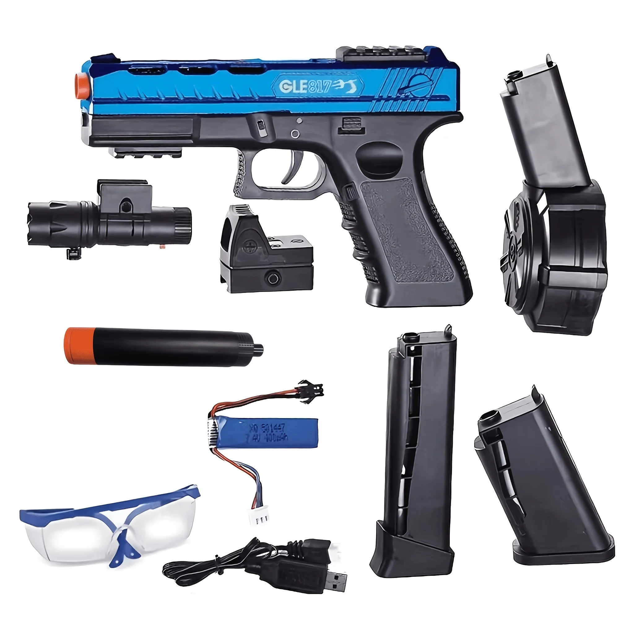 Blaster Gun,ไฟฟ้าBall Blasterปืนพก,สูงOrbeez Gun Performance Coolปืนของเล่น,ชาร์จSplatter Ballของเล่นสําหรับกลางแจ้ง