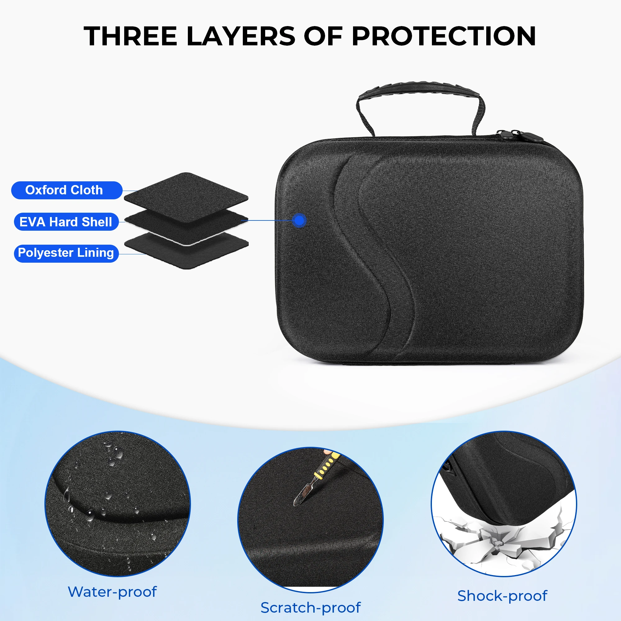 For Meta Quest 3 Controllers Accessories Storage Case Elite Headset Large Carrying Case Hard Shell Travel Case for BOBOVR S3