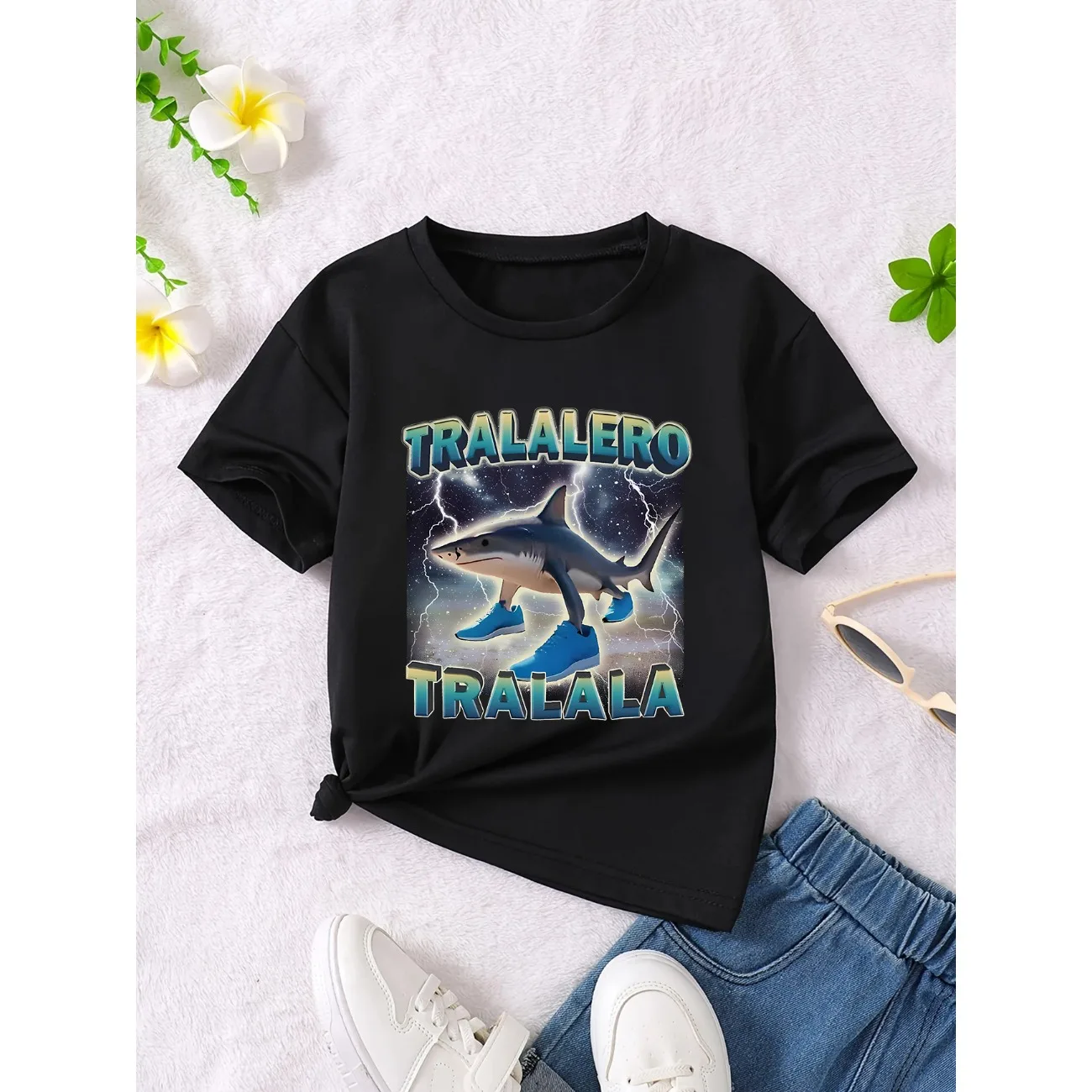 

Italian Brainrot Animals Kids T-shirt Tung Tung Tung Sahur Short Sleeve Tops for Kids Funny Meme Cute Tee Summer Clothing