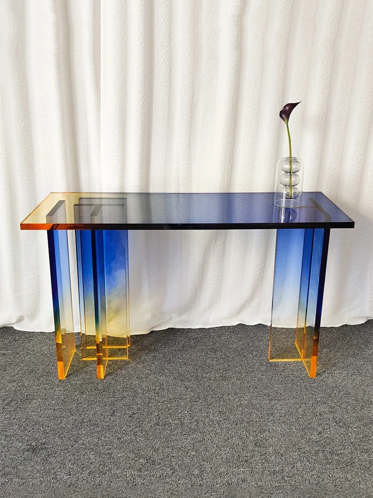 Acrylic blue gradual change porch table