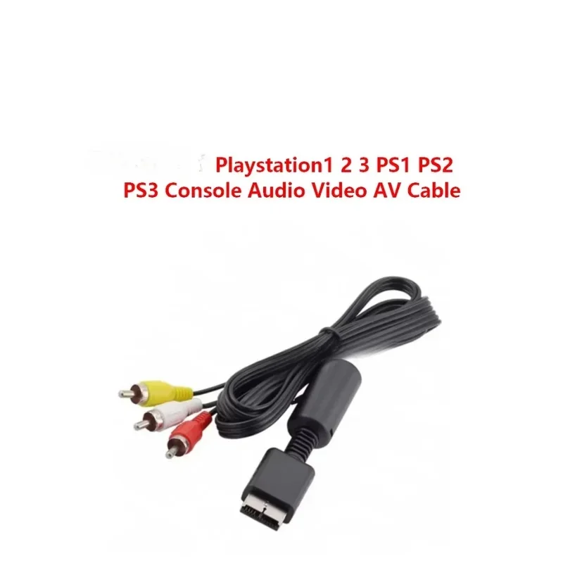 Suitable for Sony Playstation 1 2 3 PS1 PS2 PS3 Console Audio Video AV Composite Cable, 3 RCA Copper Wire Game AV Cable
