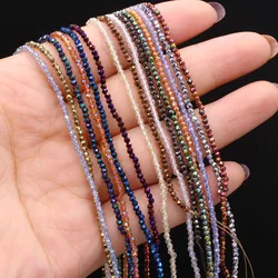 2mm 3mm Natural Stone Beads Mix Color Faceted Round Loose Spacer Beads for Jewelry Making DIY Women Bracelet Necklace Accessory