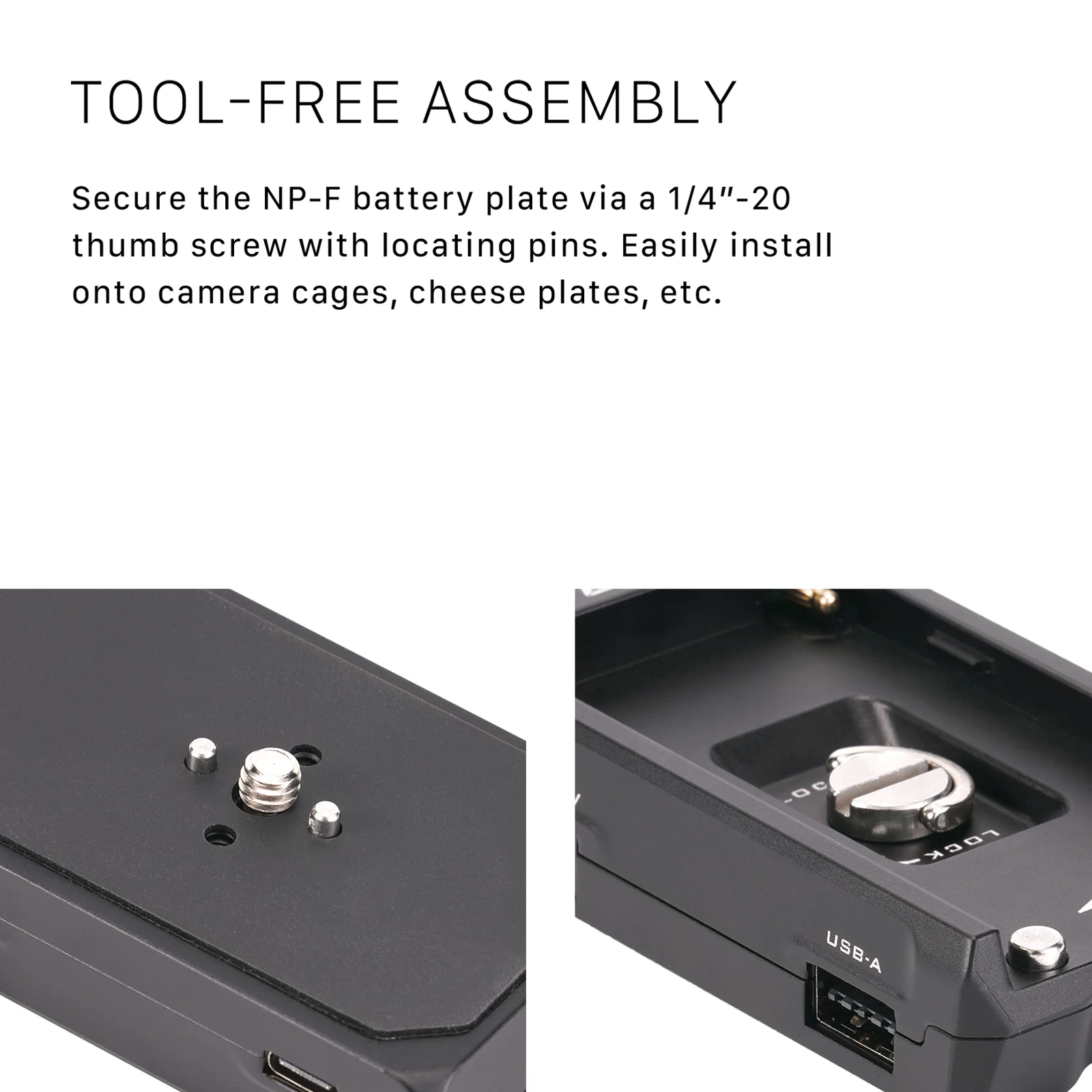 TILTA TA-BTP2-F970-B F970 Battery Plate V2 Black L Series Battery Plate