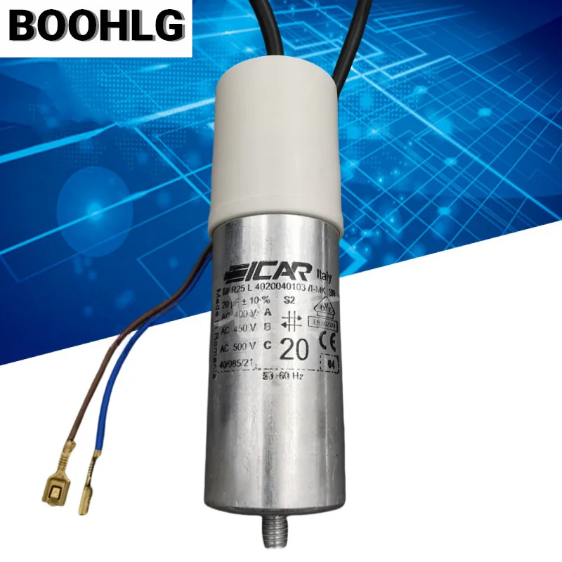 

1POCS ICAR 20 мкФ 400 В пусковой конденсатор двигателя MLR25L4020040103/I-MK