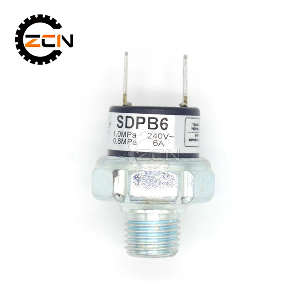 Air Compressor Pressure Control Switch Valve Horn SDPB6 240V 6A 0.8MPA-1.0MPA OFF 1.0MPA ON 0.8MPA