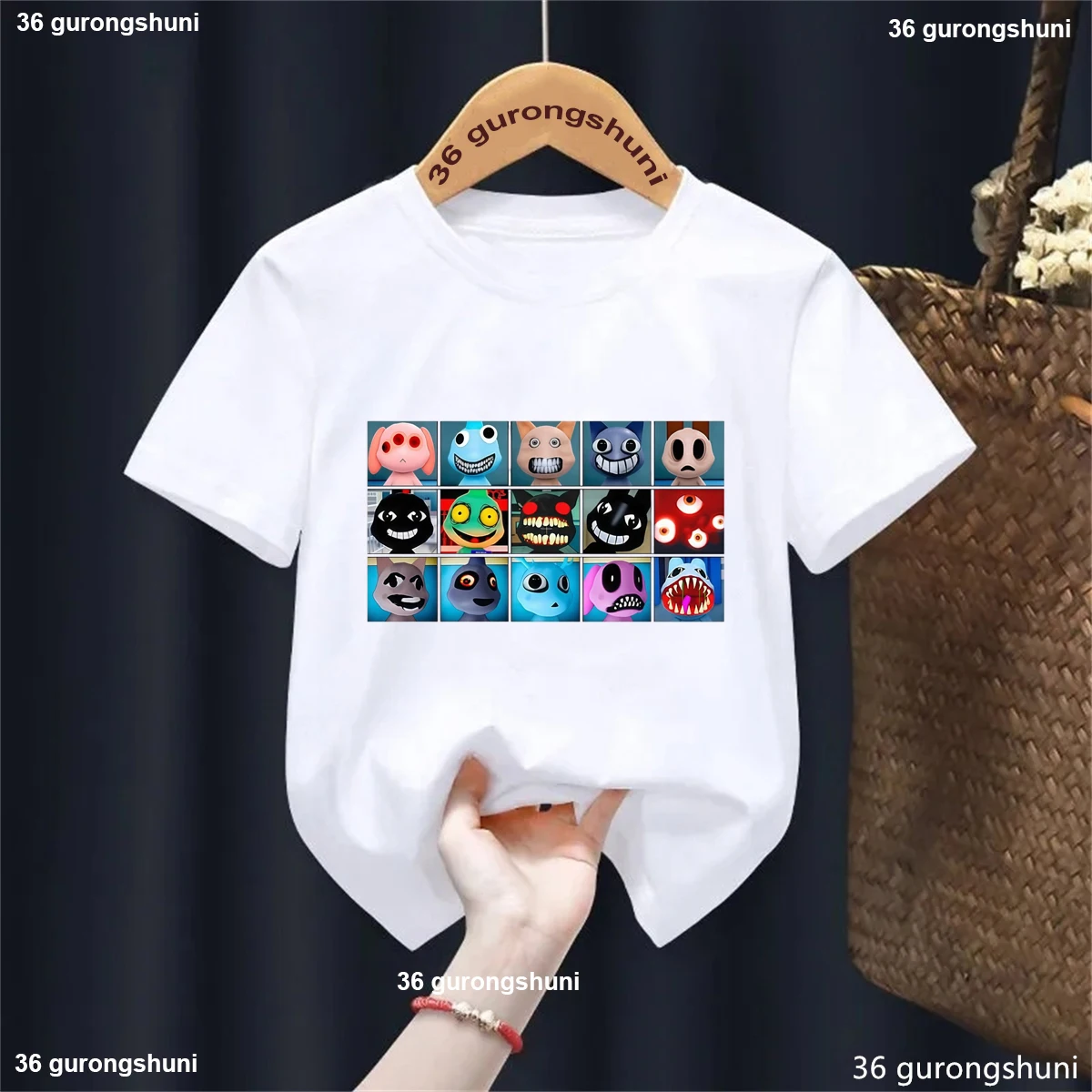 2026 Popular Horror Game Animal Hospital Characters Avatar Printed T‑Shirt, for Boys/Girls Summer Casual Short Sleeve Tshirt Top