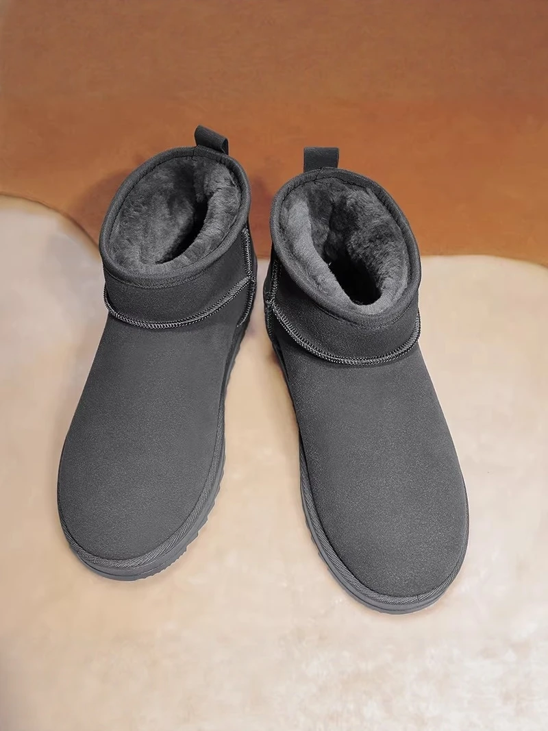 Men's Winter Thickened Fleece Lined Snow Boots Bread Shoe Large Size  Outdoor Sports Anti-slip Cold Resistant Northeast Cot...