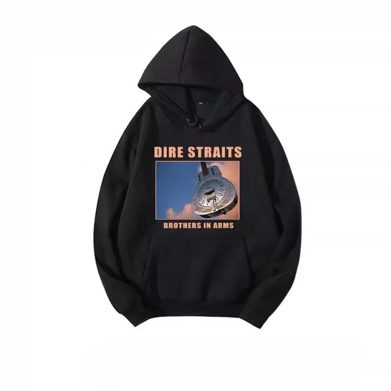 2025 الخريف/الشتاء روك باند الطرفية المطبوعة قمصان سويت شيرت بقلنسوة فضفاضة وعصرية الشارع الشهير للرجال والنساء 11 #2