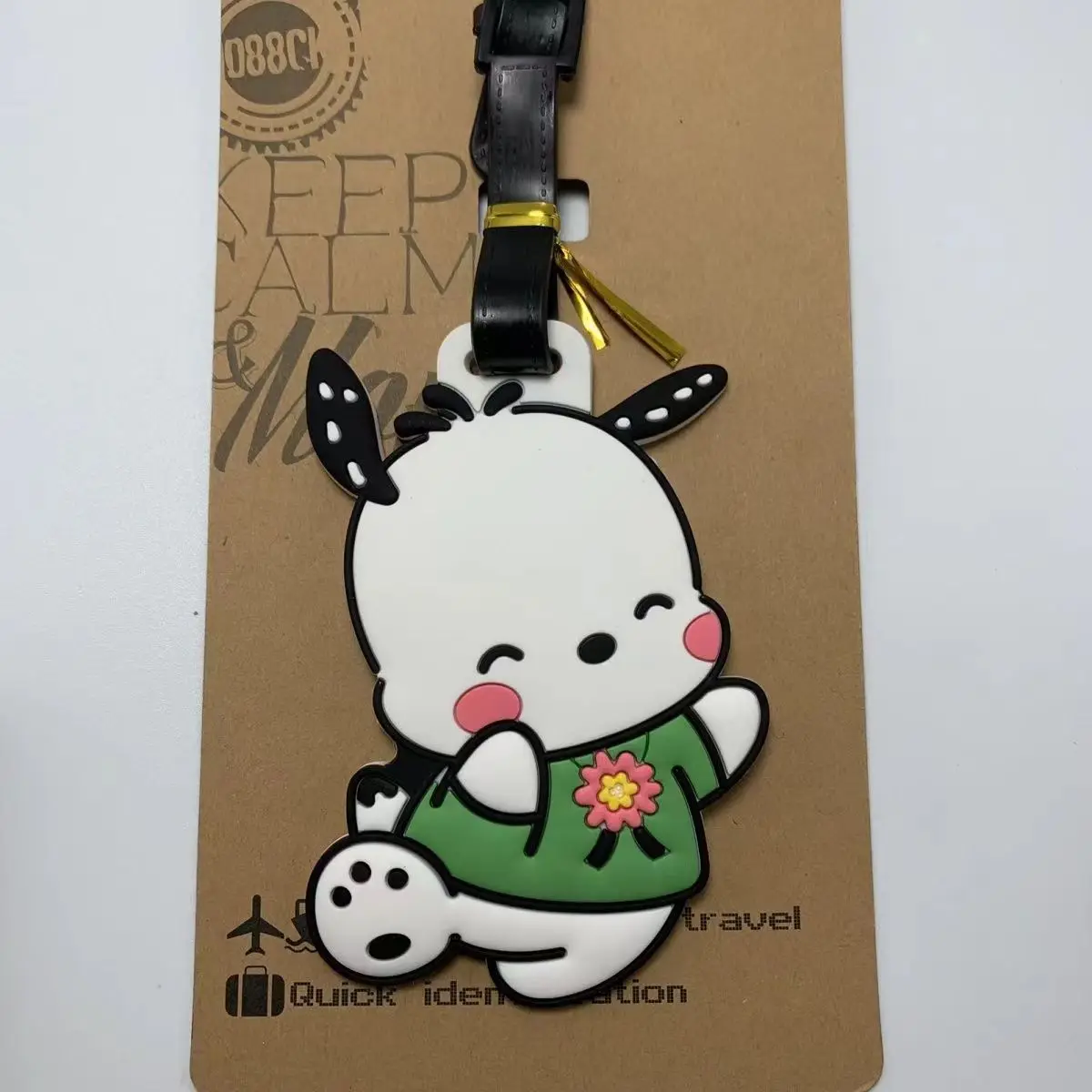 Etiqueta de equipaje de PVC, etiqueta portátil de dibujos animados, Kuromi Melody, accesorios de viaje, Maleta, venta al por mayor, gran oferta