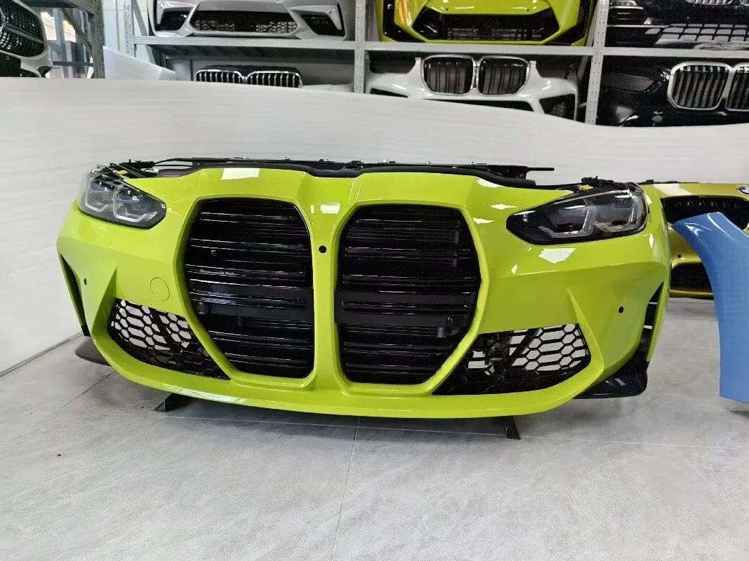 For M4 F82 G82 Original Front Nose Assembly Bumper Grille Headlight Fog Lamp Water tank Frame Condenser Anti-collision Beam