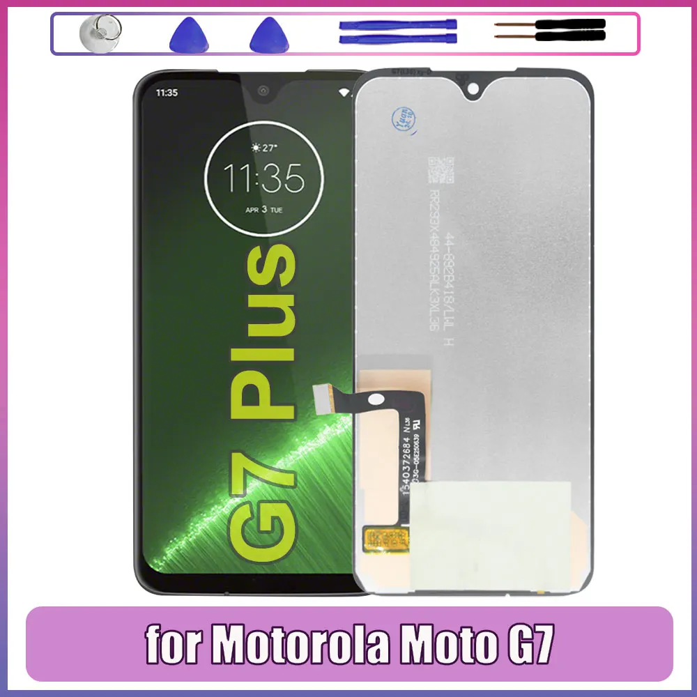 LCD for Motorola Moto G7 Plus LCD Display Touch Screen Digitizer Assembly for Moto G7 Plus XT1965 Phone Screen Replacement