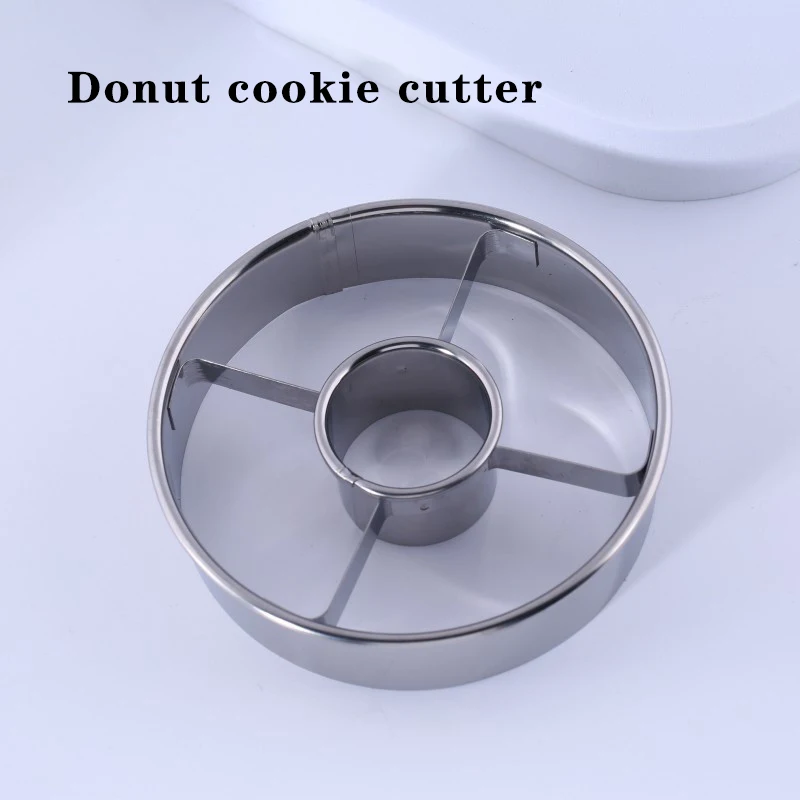 

DIY Stainless Steel Donut Mold Cake Decorating Baking Tools Desserts Bread Cutter Maker Kitchen Home Baking Supplies