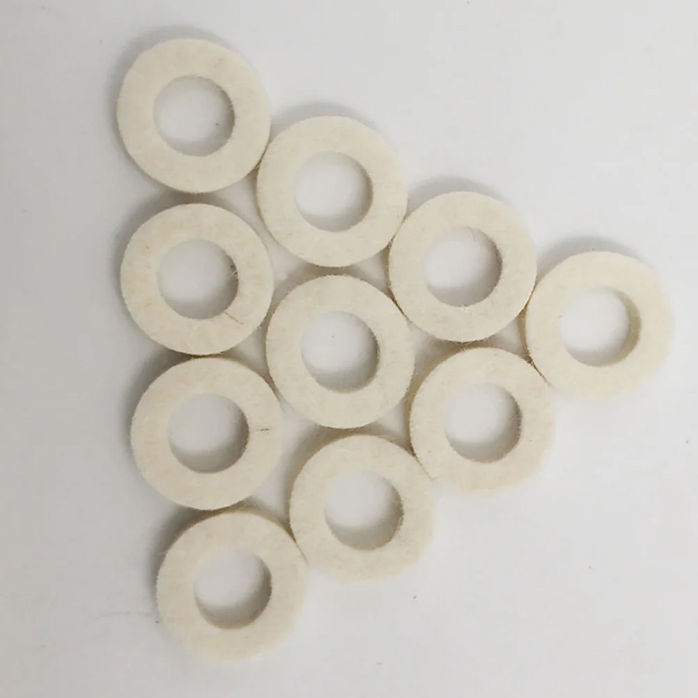 

10pcs Trumpet Felt Washers White Key Protection Pad For Trumpets Lightweight Cotton Mat Smooth Non-Scratch Instrument Accessory