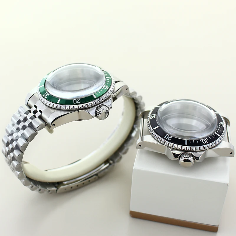 Accesorios de modificación de caja NH35, correa de acero inoxidable Retro Water Ghost para hombres, adecuada para movimiento NH34/36, resistente al agua de 100m