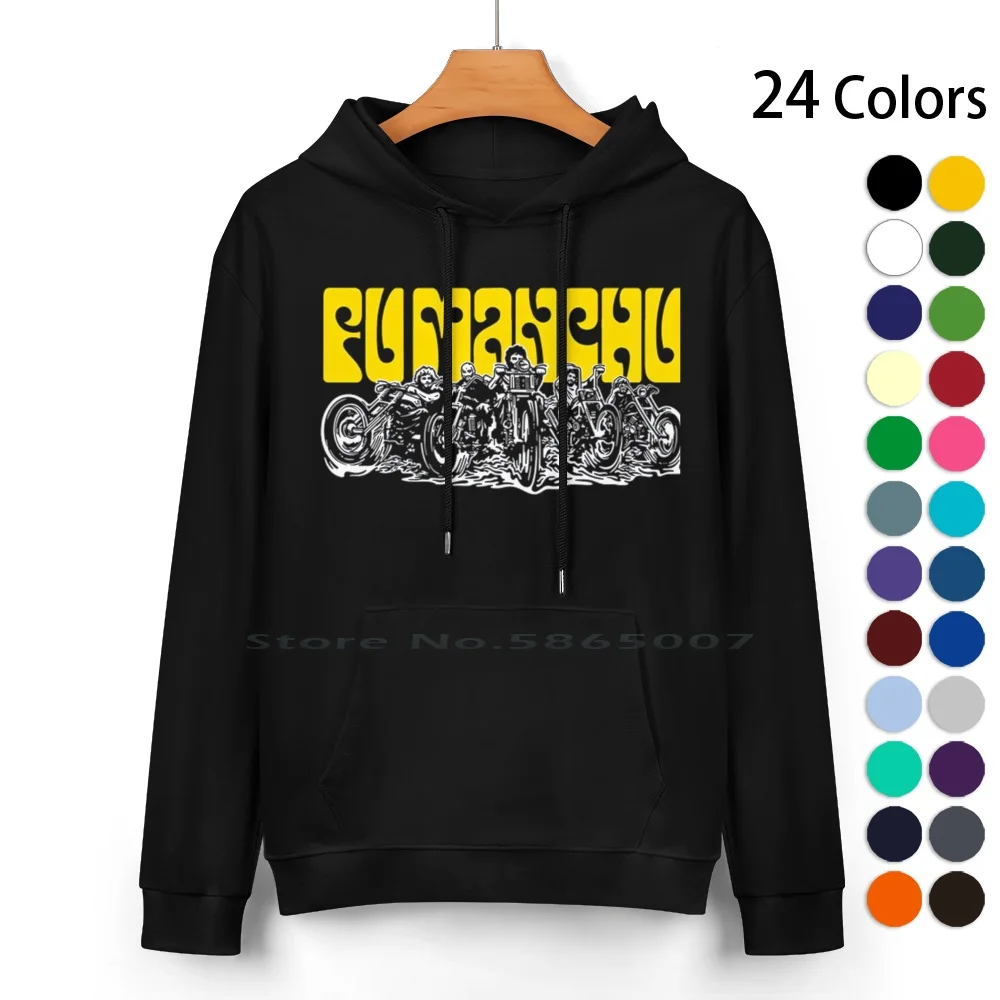 Emperor Fu Manchu Pure Cotton Hoodie Sweater 24 Colors Fuzz Wah Sax Rohmer Emperor Fu Manchu Grindhouse Shang Chi 100% Cotton