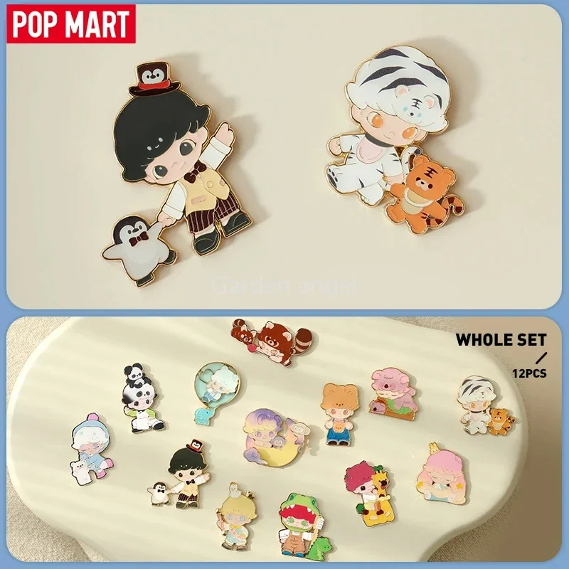 Pop Mart Dimoo Dierenrijk Serie-Badge Blinde Doos Speelgoed Kawaii Pop Action Figure Speelgoed Verzamelbare Beeldje Model Mystery Box