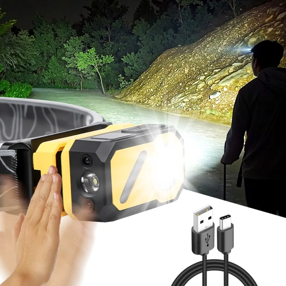 【RGB+Motion Sensor】Rechargeable Headlamp, 1000 Lumen Ultra-Light Headlight for Camping Running Fishing Hiking