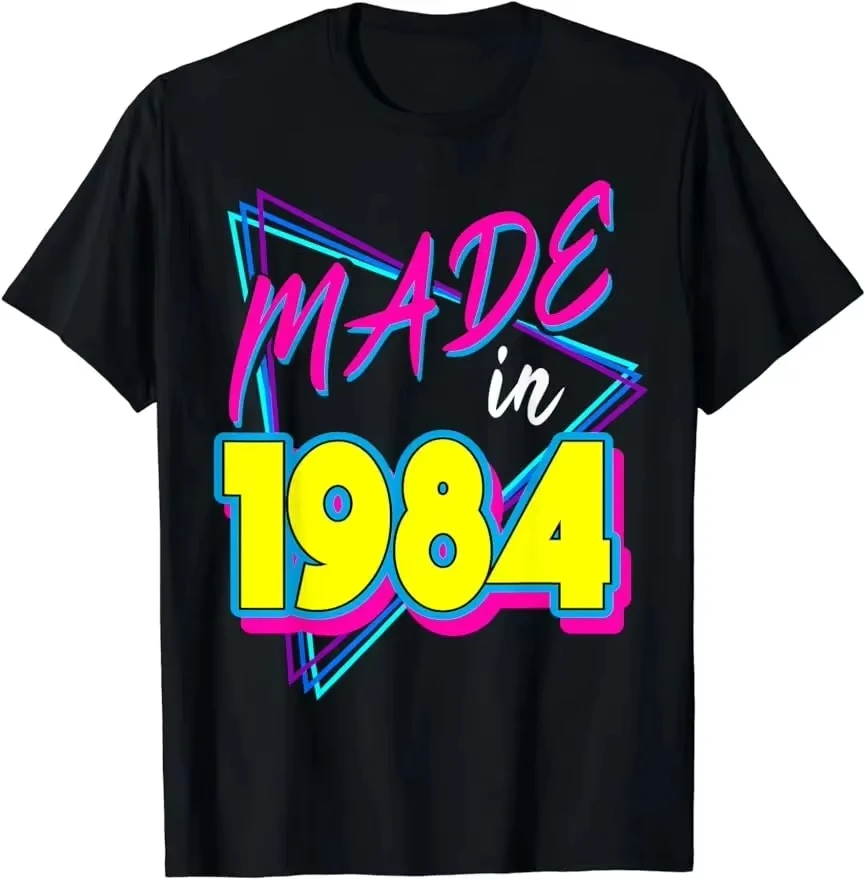 

Summer Kid Clothes Short Sleeved 40 Years Old Born in 1984 Shirt Comfortable Kids Tshirt Retro 1984 Printing Children's Clothing