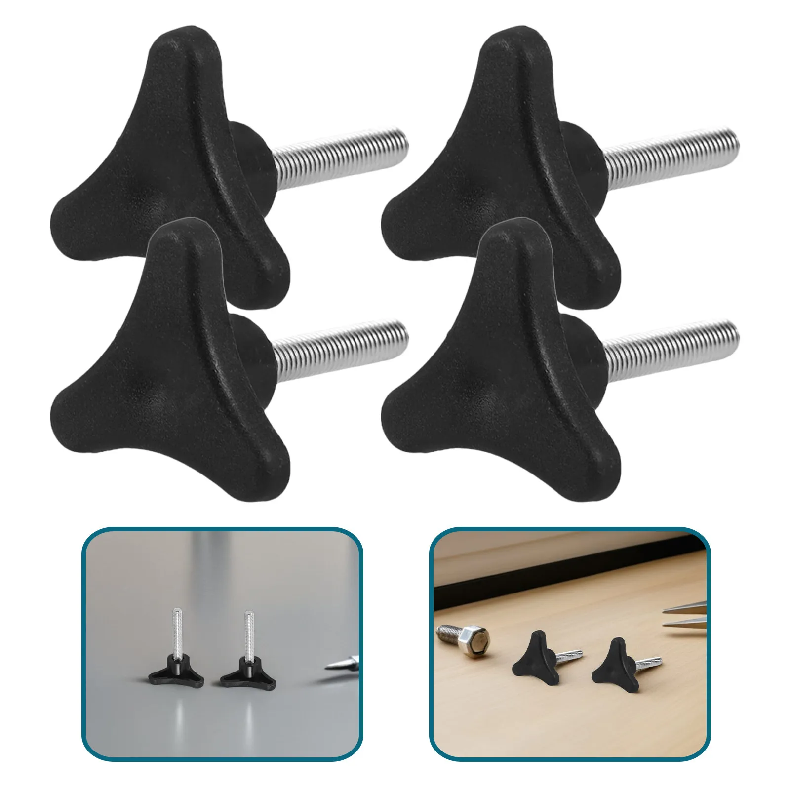 Commode Chair Fasteners 8 Pack Thumb Screws Replacement Bedside Toilet Chair Accessories