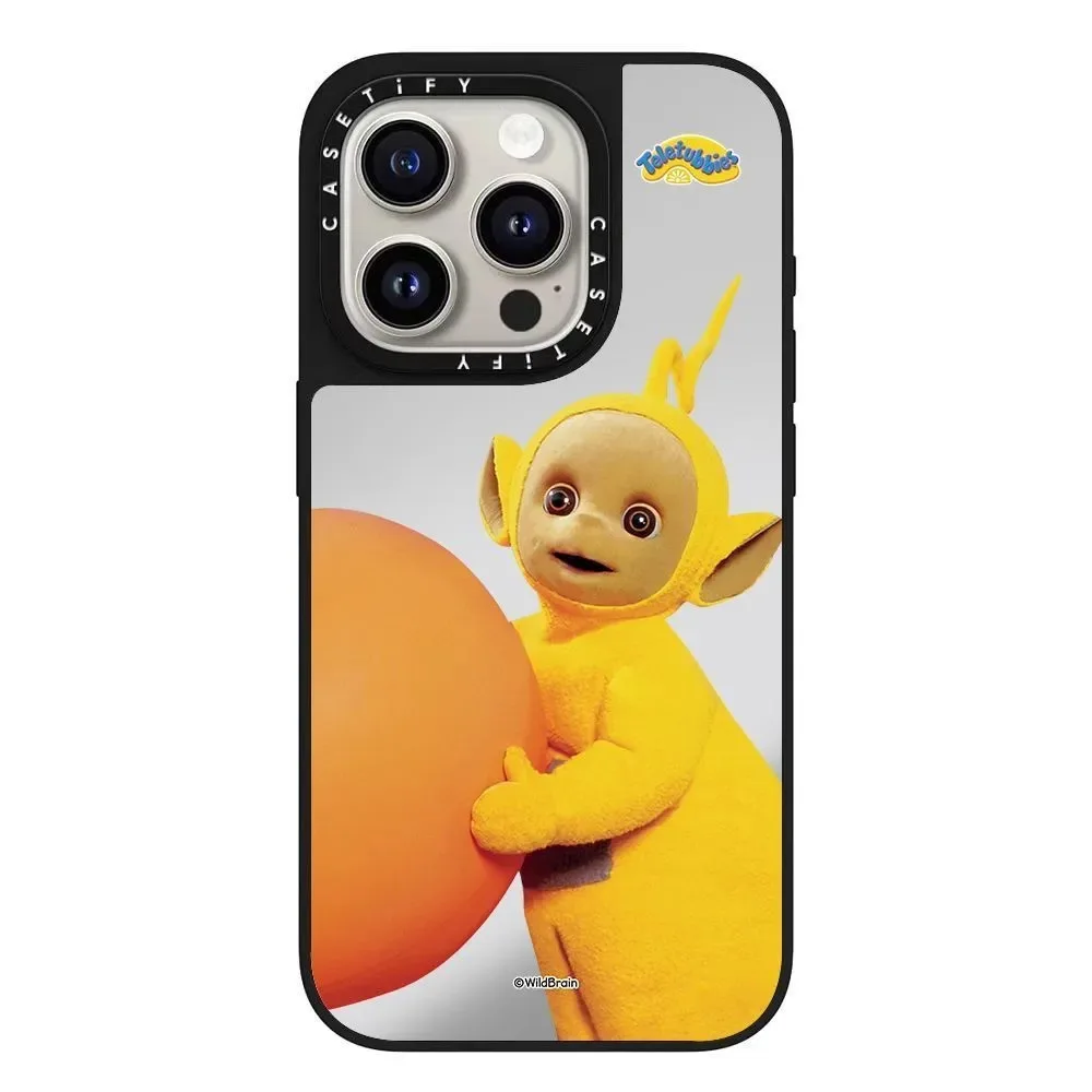 حافظة هاتف Teletubbies لهاتف iPhone 16/17 Pro Max، طراز مرآة كرتونية لطيفة