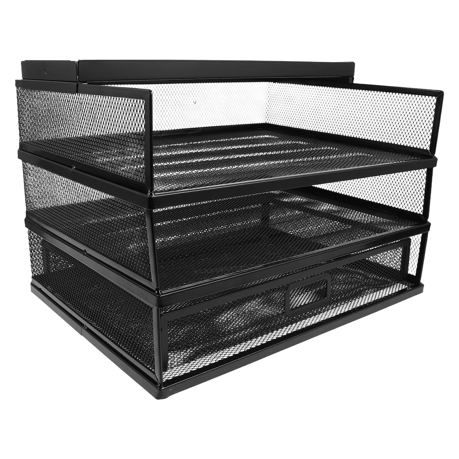 

Многоуровневый настольный органайзер с выдвижными ящиками, прочный металлический держатель для документов, папок и канцелярских принадлежностей