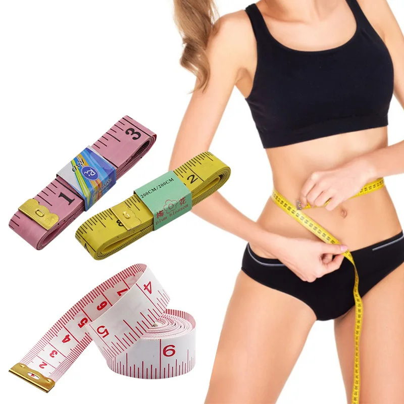 100pcs 1.5 Meter 2 Meter Long Tape Measure Plastic Flexible Ruler Inch Version Centimeter Foot Tailor's Ruler Measuring Garment