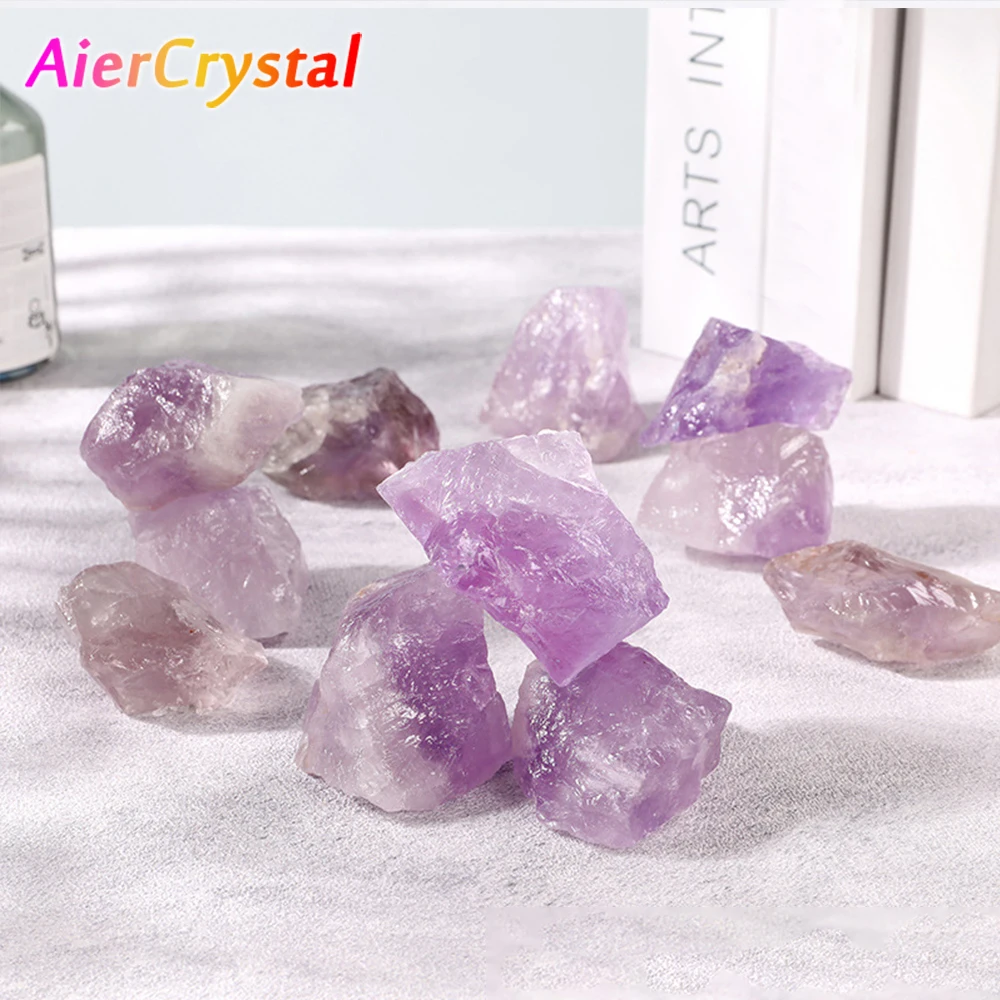 Natural Amethyst Raw Stone Energy Healing Chakra Reiki Aromatherapy Crystal Home Decor Specimen