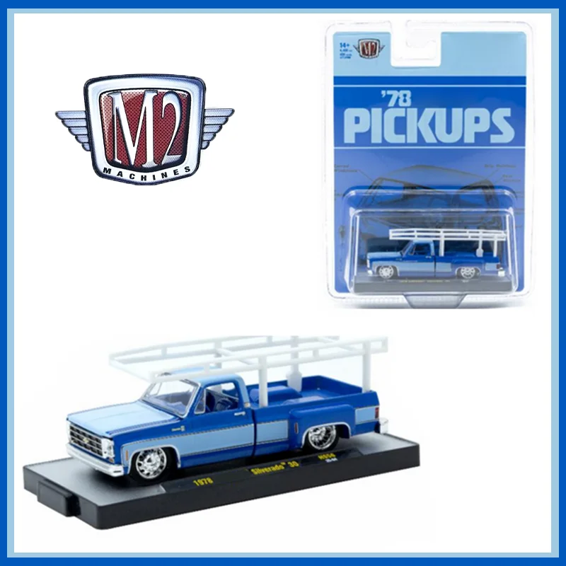 

Модель автомобиля M2 Machines 1/64, 1978 Silverado 30 Pickup, из сплава, классика, сувенир для взрослых, статическая демонстрация