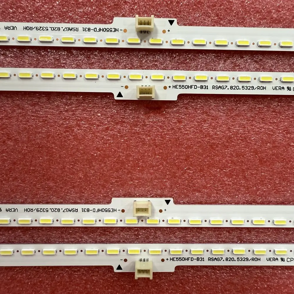 4pcs/set LED Backlight Strip for Hisense LTDN55K600XWSEU3D RSAG7.820.5328 RSAG7.820.5329