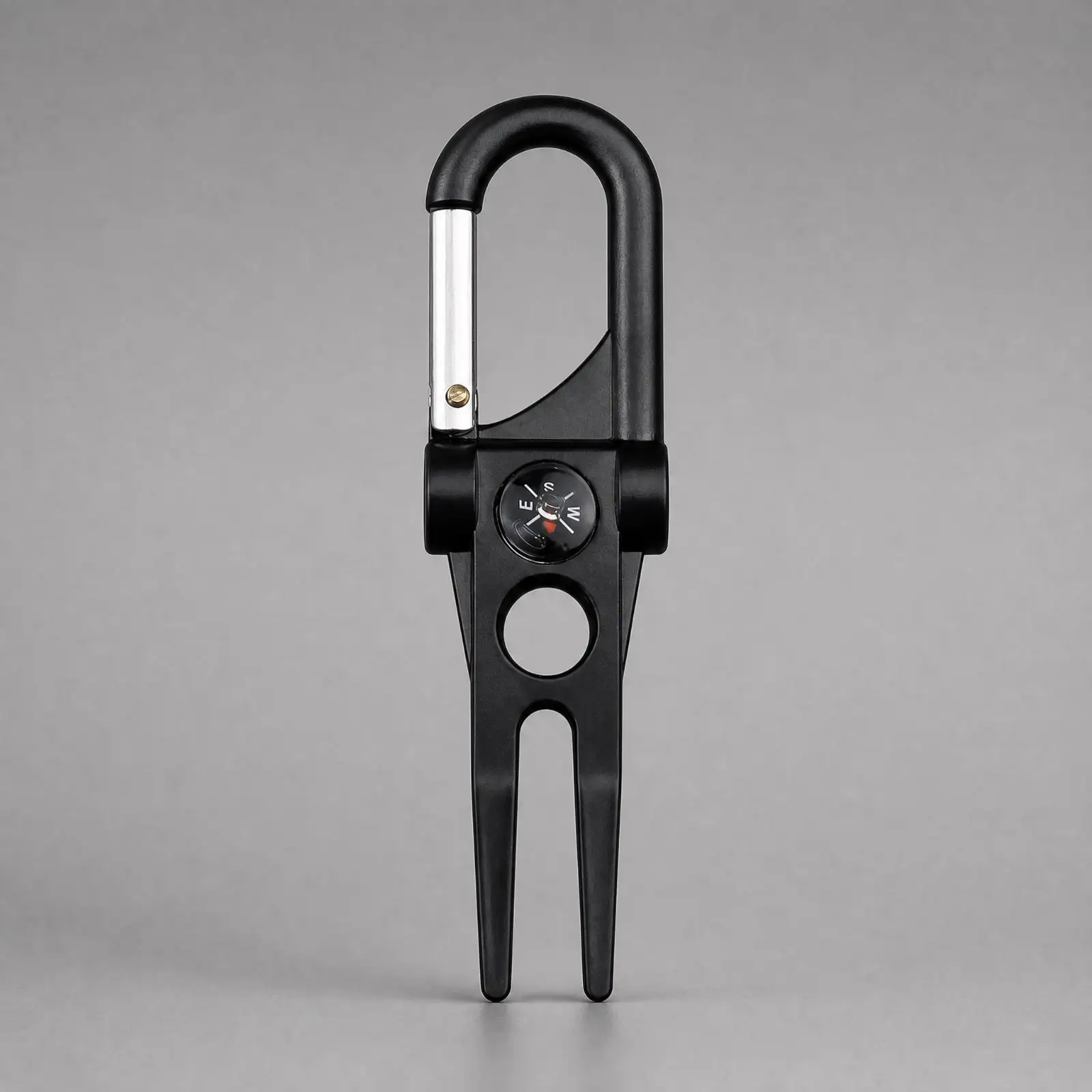Multifunctional Golf Divot Fork with Compass and Clip for Turf Maintenance and Golf Practice Aid